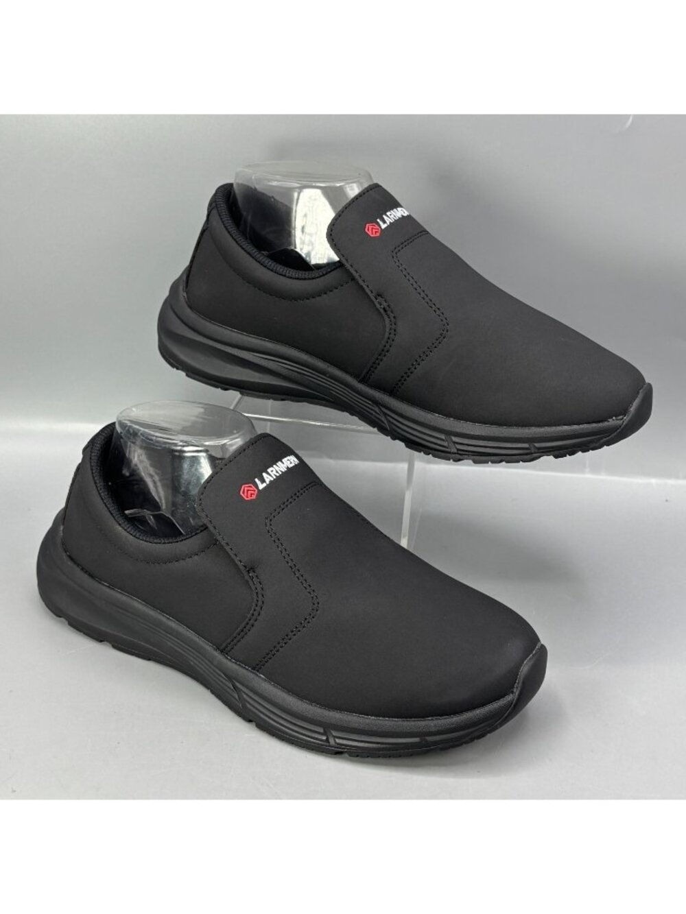 Larnmern L03301-8 Work Chef Shoes Womens 8 Black Slip Resistant Waterproof